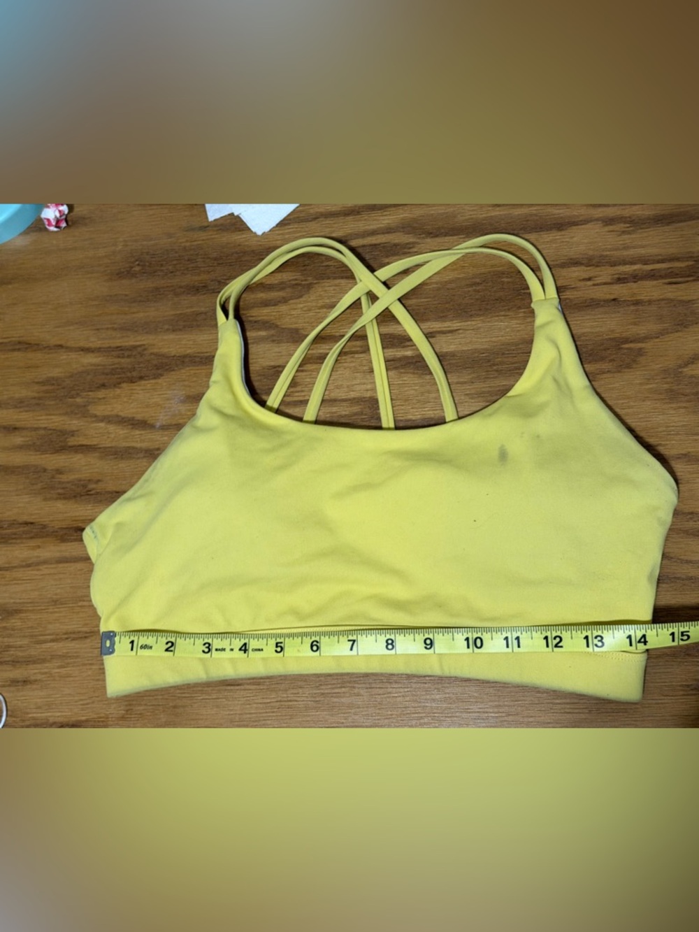 Running Girl Yellow Strappy Women's Sports Bra